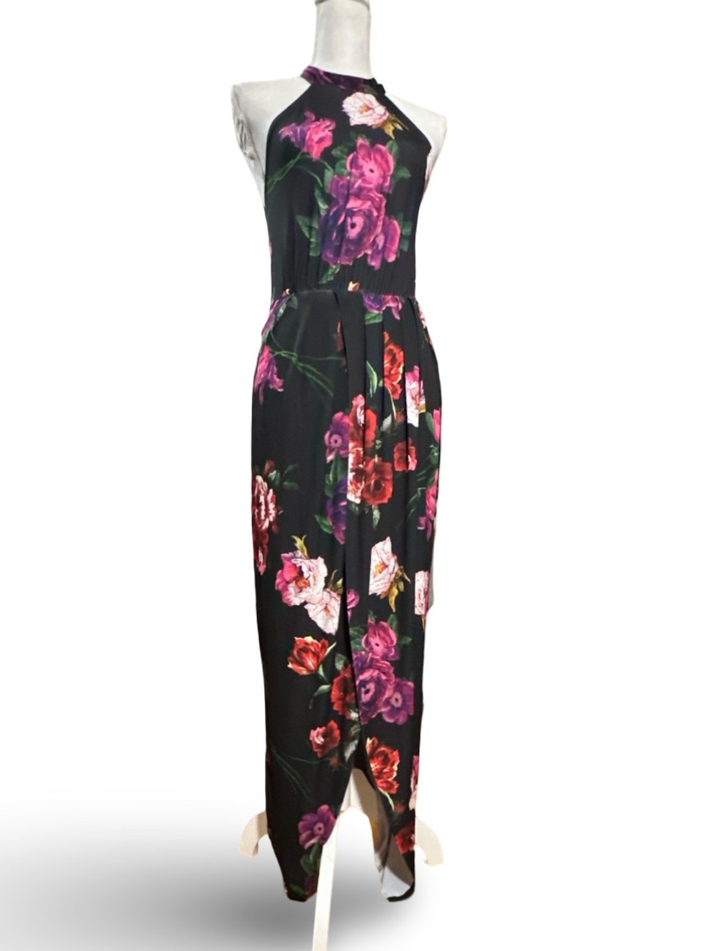 VENUS Floral Halter Neck Tulip Hem Maxi Dress - XS - Picture 7 of 15